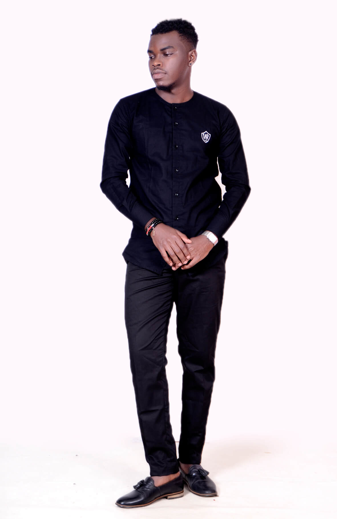 Chemise Noir pour hommes (Noir)